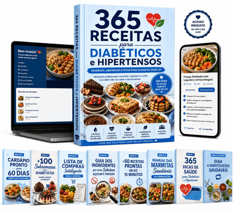 Mosaico com prévia das 353 receitas extras da Receitas da Chef