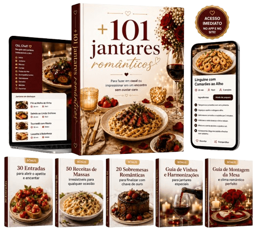 Mosaico com prévia das 188 receitas extras da Receitas da Chef