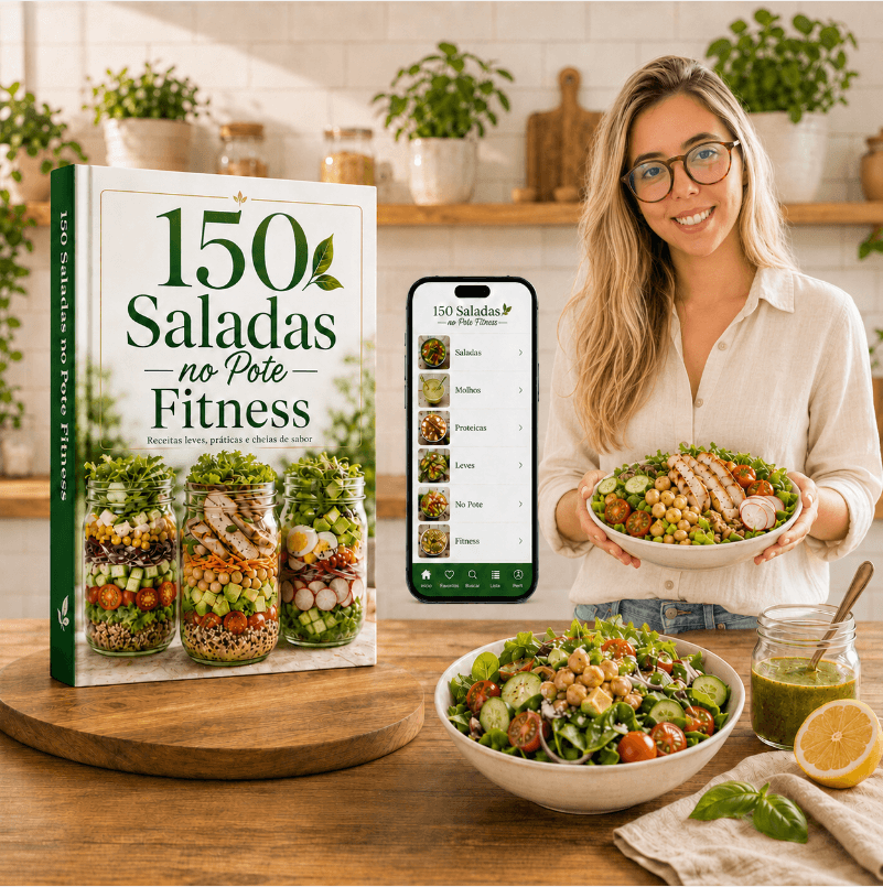 +150 Saladas Fitness no Pote da Receitas da Chef