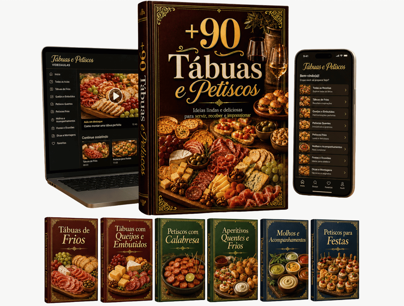 Banner do livro +90 Tábuas e Petiscos da Receitas da Chef